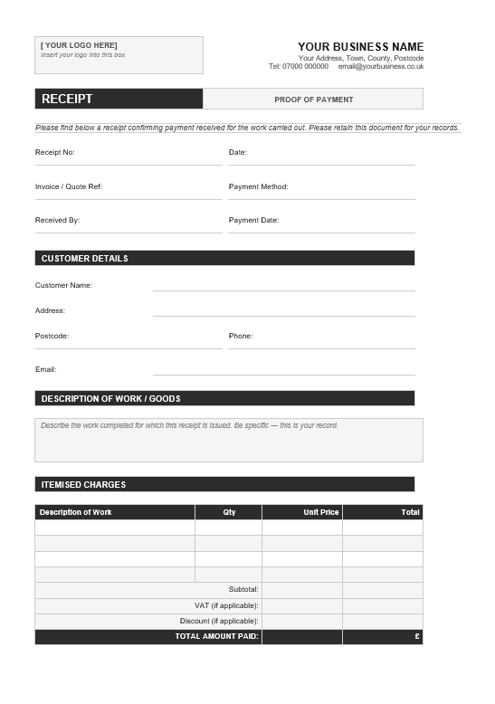 Lexi's Receipt Template